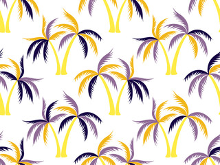 Fototapeta na wymiar Palm tree minimal seamless pattern vector design.