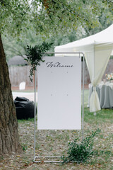 Beautiful elegant stylish wedding guest table list.