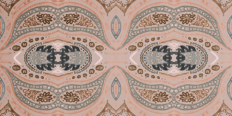 Mosaic rug background. Ethnic paisley texture.