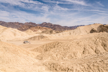 Panoramic view from Twenty Mule Tean Canyon in the Death Valley