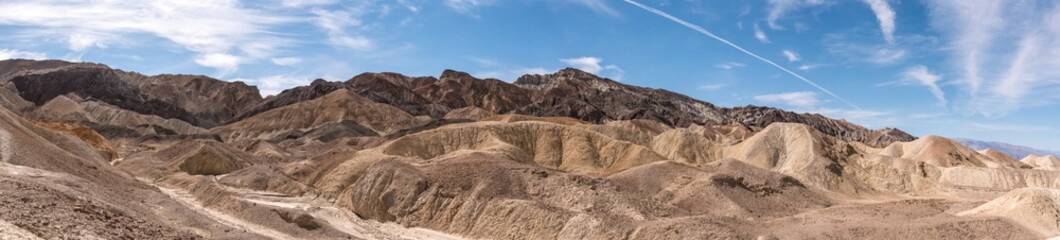 Fototapeta na wymiar Panoramic view from Twenty Mule Tean Canyon in the Death Valley