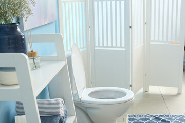 Fototapeta na wymiar Interior of modern comfortable restroom