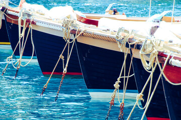 Shot of multiple boats swimming on the water