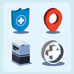 vaccine passports four icons