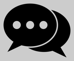 Chat messages vector icon. An isolated flat icon illustration of chat messages with nobody.