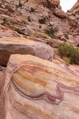 Colorful rock in the Valley of Fire in Nevada