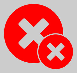 False negative vector illustration. An isolated flat icon illustration of false negative with nobody.