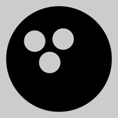 Bowling ball vector illustration. An isolated flat icon illustration of bowling ball with nobody.