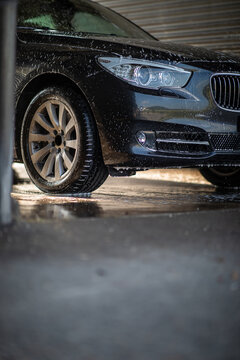 Car in a car wash