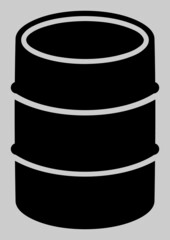 Barrel vector illustration. An isolated flat icon illustration of barrel with nobody.