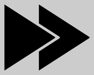 Fast forward vector illustration. An isolated flat icon illustration of fast forward with nobody.