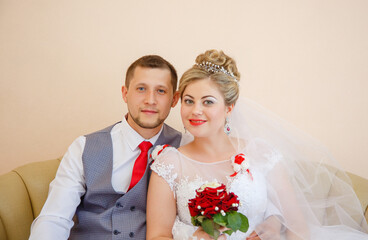 Beautiful and romantic wedding, groom and bride! Family and Marriage. Creation of a family, marriage!