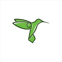 hummingbird logo vector template line