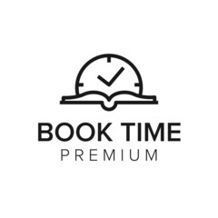 Book time logo icon vector template