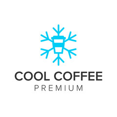 Fototapeta premium cool coffee logo icon vector template