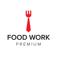 food work logo icon vector template