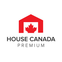 house canada logo icon vector template