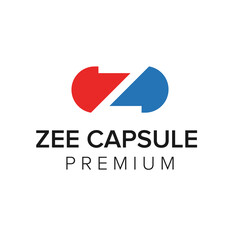 letter Z capsule logo icon vector template