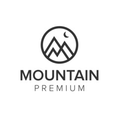 letter M mountain logo icon vector template