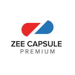 letter Z capsule logo icon vector template