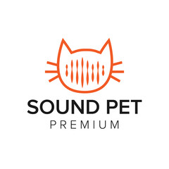 sound pet logo icon vector template