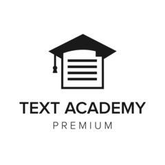 text academy logo icon vector template