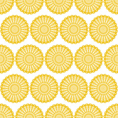 Seamless circle pattern with golden color