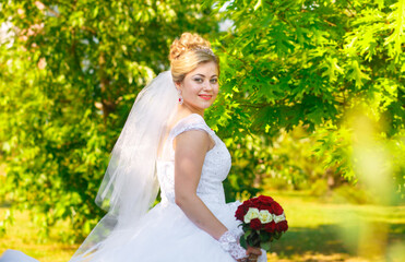 Beautiful and romantic wedding, groom and bride! Family and Marriage. Creation of a family, marriage! Engagement ring