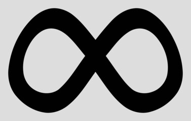 Curve infinity vector icon. An isolated flat icon illustration of curve infinity with nobody.