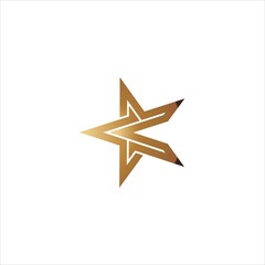initials k star logo vector template