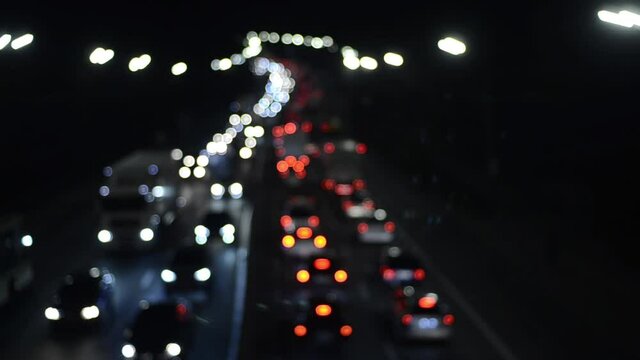 City lights blurred urban background 