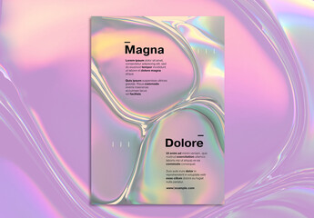 Pastel Soft Holographic Poster Layout