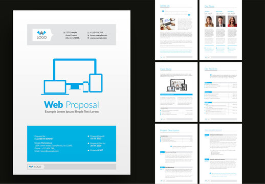 Web Proposal with Light Blue Design