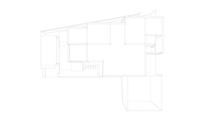 modern house architecture sketch