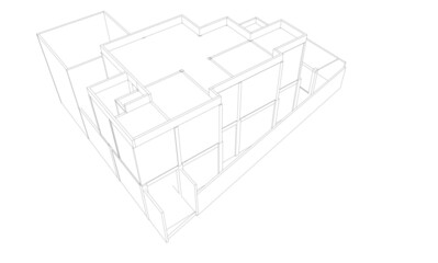 modern house architecture sketch