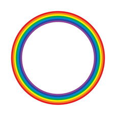 simple classic rainbow ring element