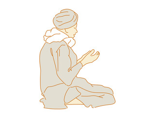 praying for blessings from god Human hands open palm up worship muslim people