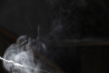 lightning and smoke