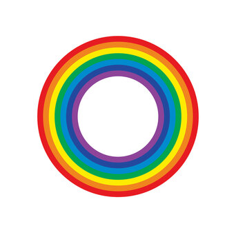 simple classic rainbow ring element