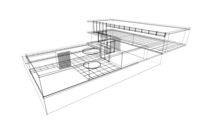  modern house architecture sketch