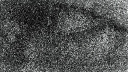 Human eye hand draw digital art illustration