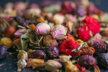 dried flowers on a table