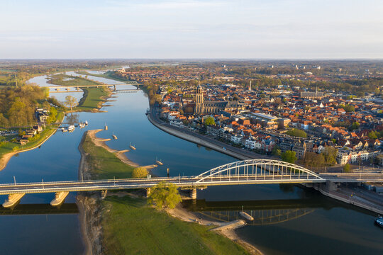Arial photo over Deventer, Netherlands