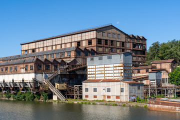 Fototapeta premium Abandoned industrial complex - Blanzy Coal Mines, Montceau-les-Mines, France