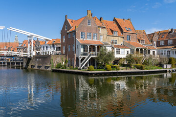 Fototapeta na wymiar Historic harbor town Enkhuizen, Netherlands
