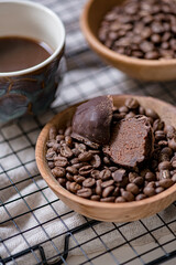 healthy candy with coffee