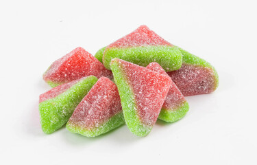 Colorful gummy Jelly candies. Isolated background. 3d illustration