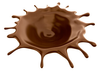 Chocolate splash. 3d illustration