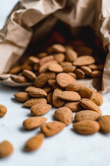 almonds on a table