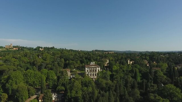 Beautiful Cityscape Of Florence With The Villa Cora
